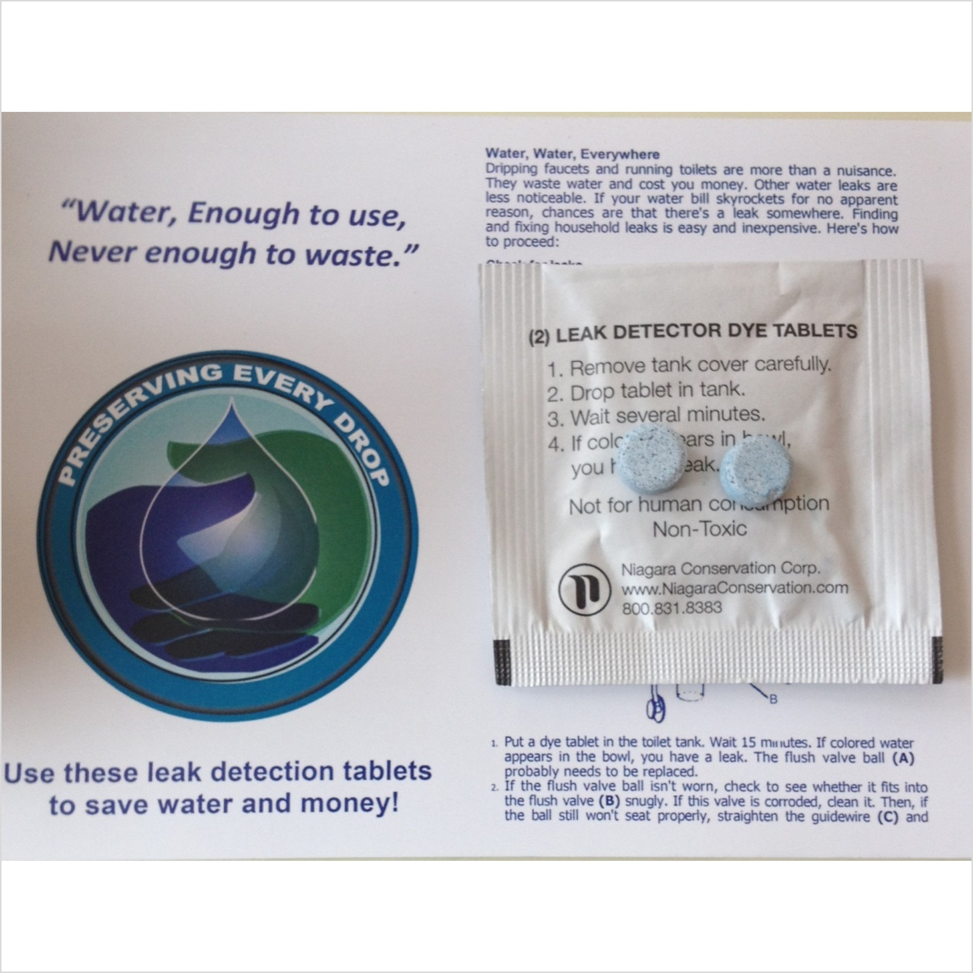 Toilet Leak Detection Tablets 2 Pack Eco Promotional Products